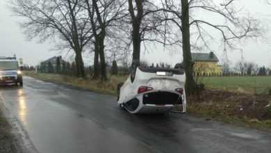 Photo of Dachowanie osobówki w Krzyżanowie. Poszkodowana jedna osoba