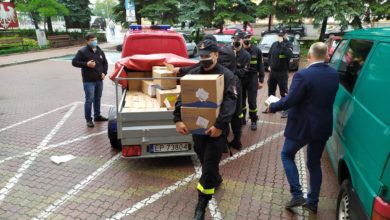 Photo of Strażacy dostarczyli płyny do dezynfekcji komisji wyborczych
