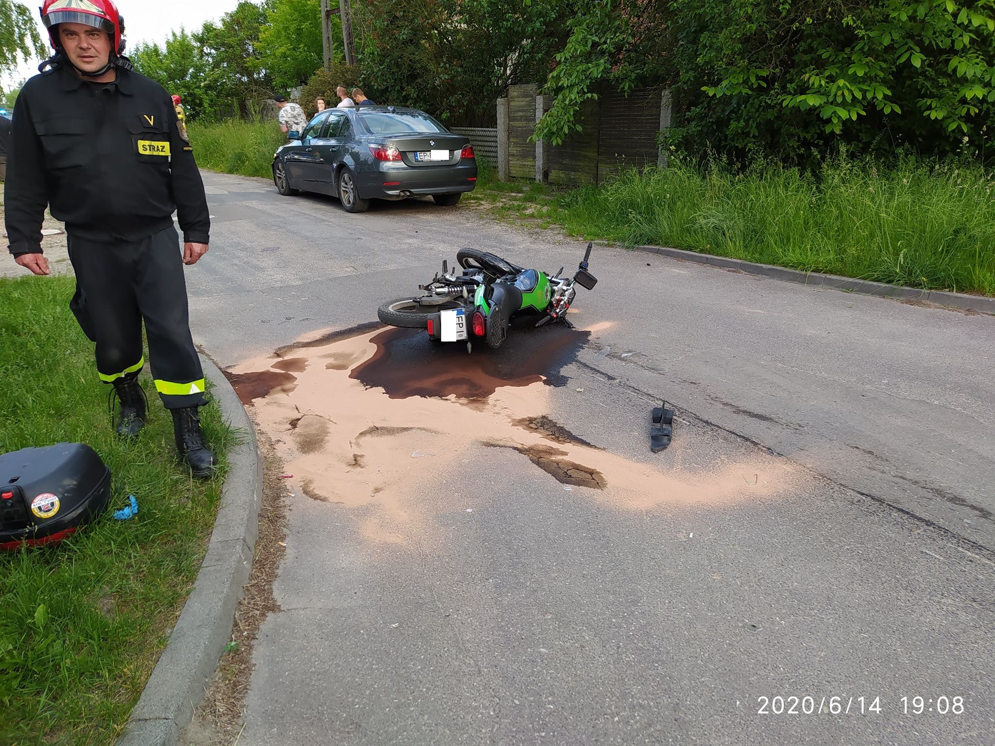 Wypadek motocyklisty w Piotrkowie. Na miejscu helikopter