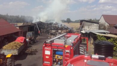 Photo of 11 zastępów strażaków walczyło z pożarem w gminie Rozprza