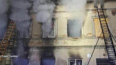 Photo of Pożar pustostanu na 1 Maja