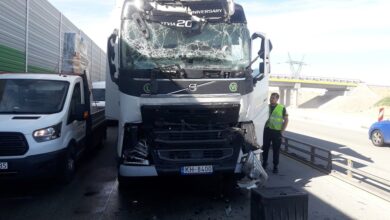 Photo of Zderzenie trzech ciężarówek. Jeden z kierowców jest pijany – ZDJĘCIA, FILM