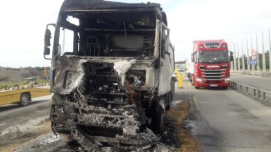 Photo of Pożar ciężarówki na A1