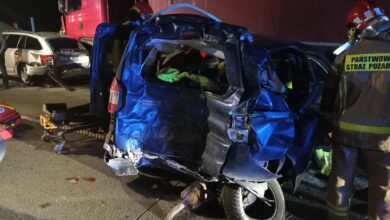 Photo of Wypadek trzech samochodów na A1. Na miejscu lądował śmigłowiec LPR – ZDJĘCIA, FILMY