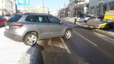 Photo of Skoda zablokowała przejazd na Placu Kościuszki