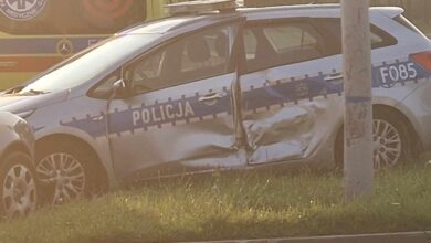 Photo of Kolizja z udziałem radiowozu – ZDJĘCIA, FILM