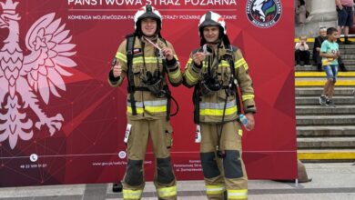 Photo of Strażacy wbiegli po schodach na 30 Piętro Pałacu Kultury i Nauki