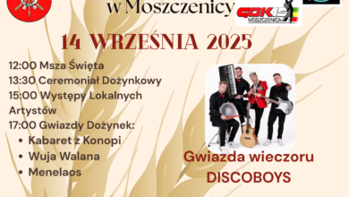 Photo of W niedzielę dożynki w Moszczenicy!