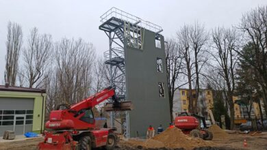 Photo of Dobiega koniec budowy strażackiej wspinalni. Modernizacje przechodzą także garaże i część socjalna