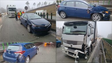 Photo of Zderzenie na S8. TIR zajechał drogę osobówce