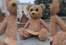 Photo of Smutny obraz w Rynku Trybunalskim. Wandale uszkodzili świątecznego misia