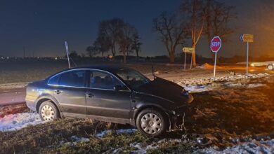 Photo of Groźny wypadek w gminie Grabica. Dwie osoby w szpitalu
