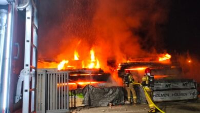 Photo of Nocny pożar w tartaku