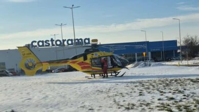 Photo of Wyścig z czasem i pogodą. Pacjent z Radomska musiał „gonić” śmigłowiec LPR do Piotrkowa – FILM