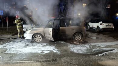 Photo of Pożar osobówki na Kostromskiej w Piotrkowie