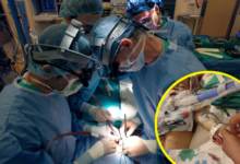 Photo of Milenka Świąder już po skomplikowanej operacji w USA