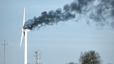 Photo of Pożar turbiny wiatrowej w Kalskiej Woli