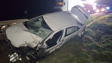 Photo of Czołowe zderzenie osobówki z TIRem w Jaksonku