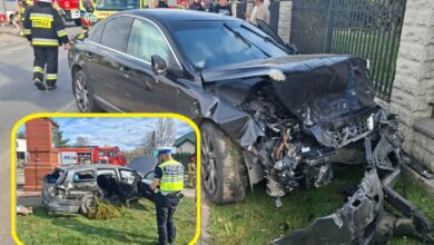 Photo of Zderzenie osobówek w gminie Czarnocin. 4 osoby ranne w tym 2 dzieci