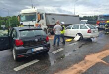 Photo of DK12 zablokowana po zderzeniu trzech pojazdów