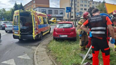 Photo of Kosiarz trawy potrącony przez osobówkę na rondzie Agnieszki Osieckiej