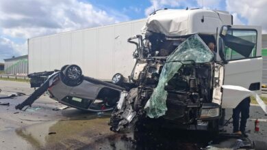 Photo of Groźny wypadek na A1 pod Piotrkowem. Autostrada jest całkowicie zablokowana