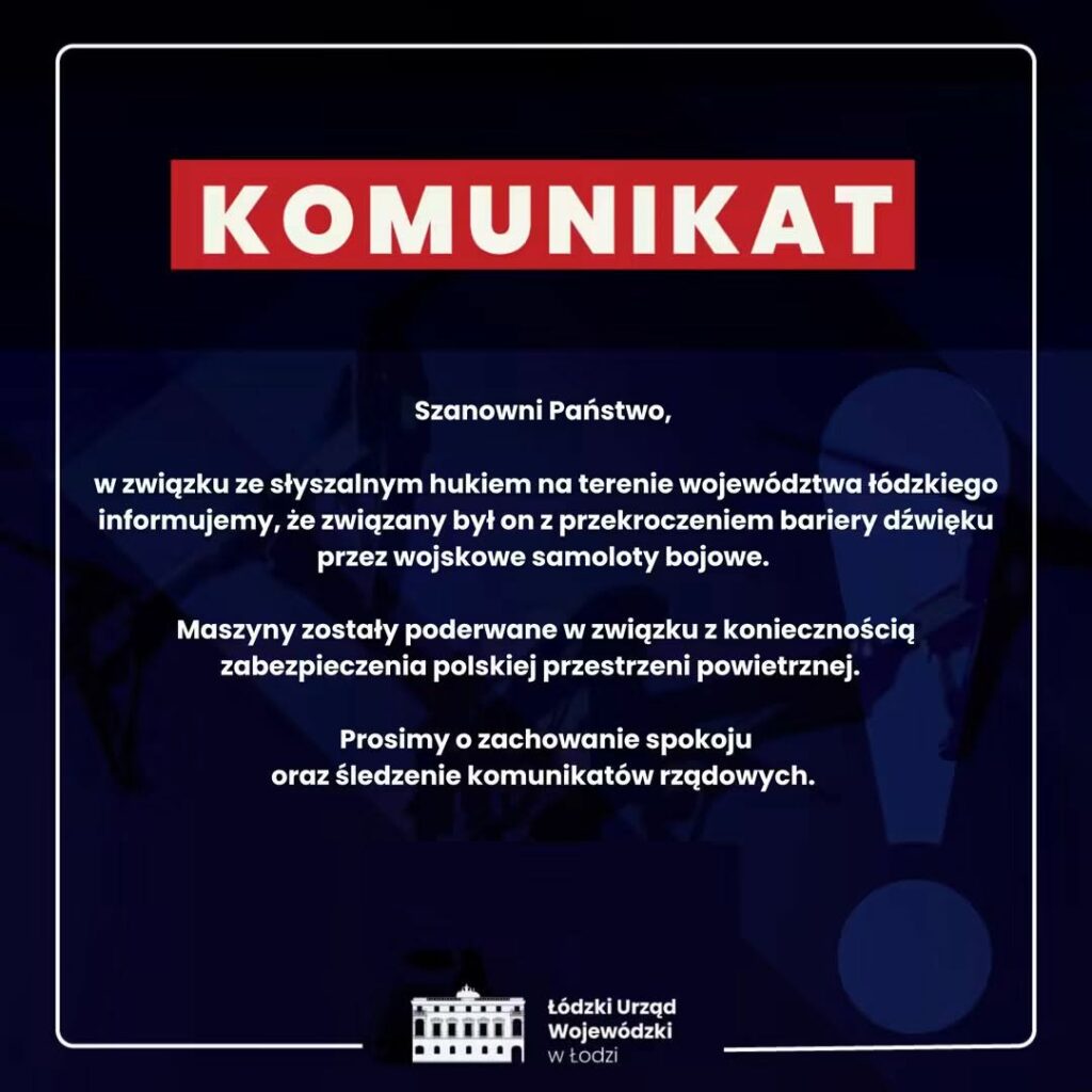 Trzy głośne huki nad regionem. To wojskowe myśliwce i efekt przekroczenia bariery dźwięku