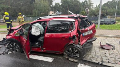 Photo of Wypadek na DK12 w Przygłowie. Zderzyły się cztery pojazdy, droga jest całkowicie zablokowana