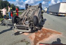Photo of Dachowanie na autostradzie A1. Trasa w stronę Piotrkowa i Łodzi jest zablokowana